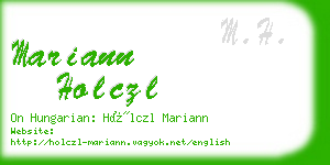 mariann holczl business card